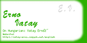 erno vatay business card